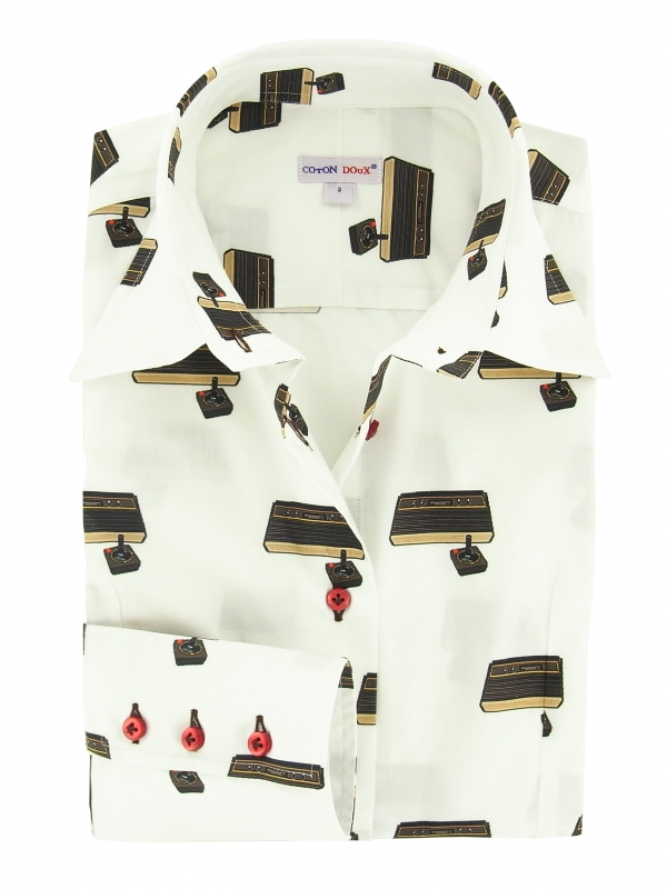 Women's Fitted shirt games console pattern