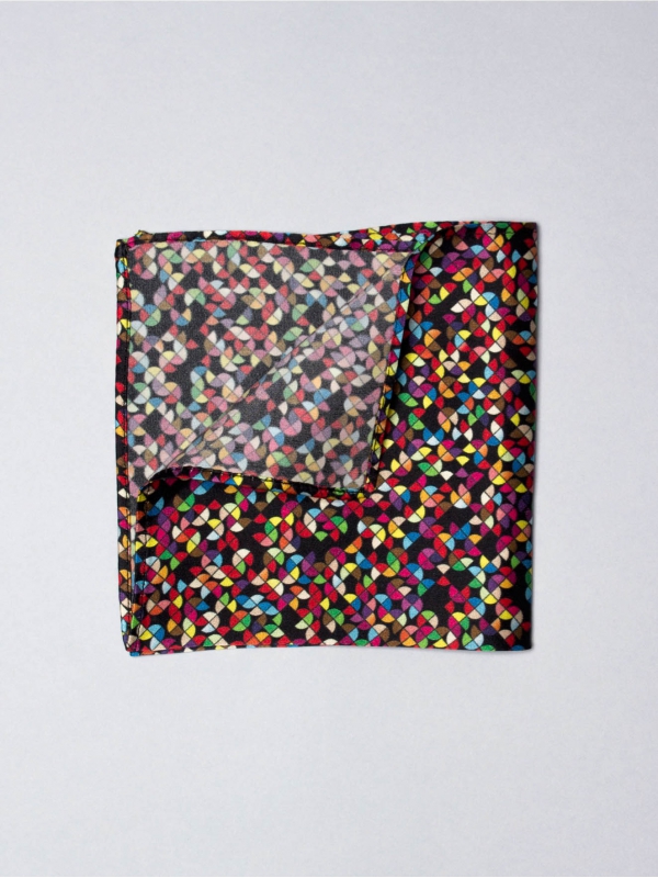 Pocket square with fun patterns