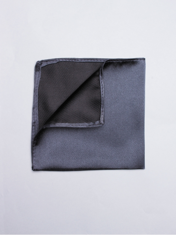 Plain grey pocket square