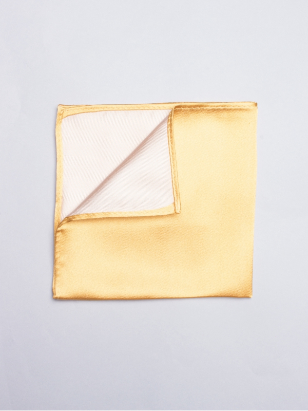 Plain yellow pocket square