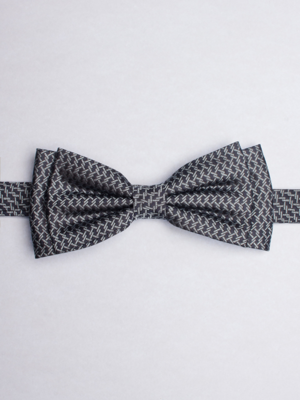 Night blue bow tie with lines patterns
