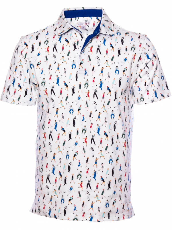 Regular fit polo with dancer print