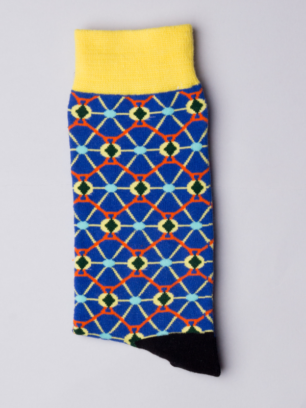 Socks with abstract pattern