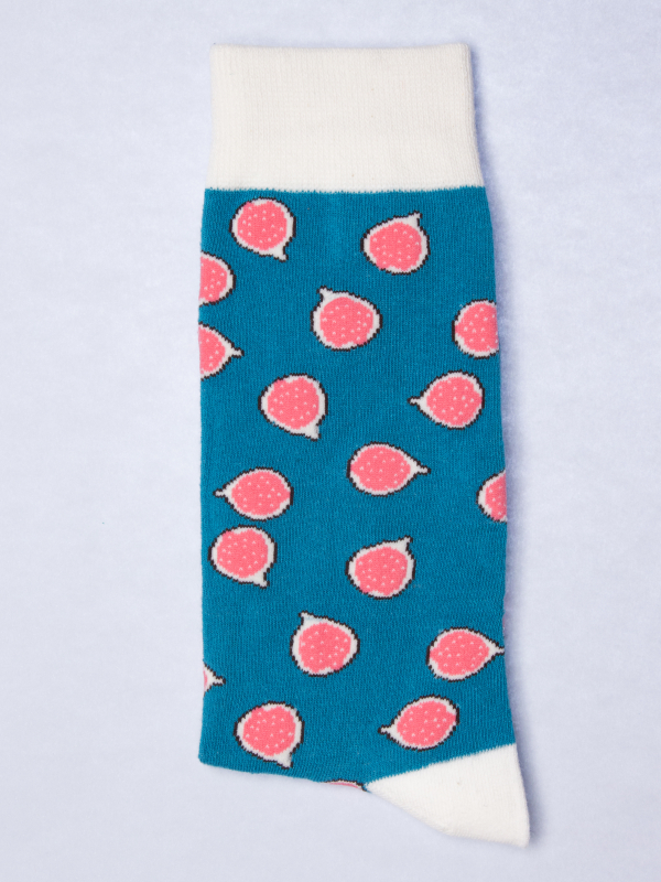 Socks with fig pattern