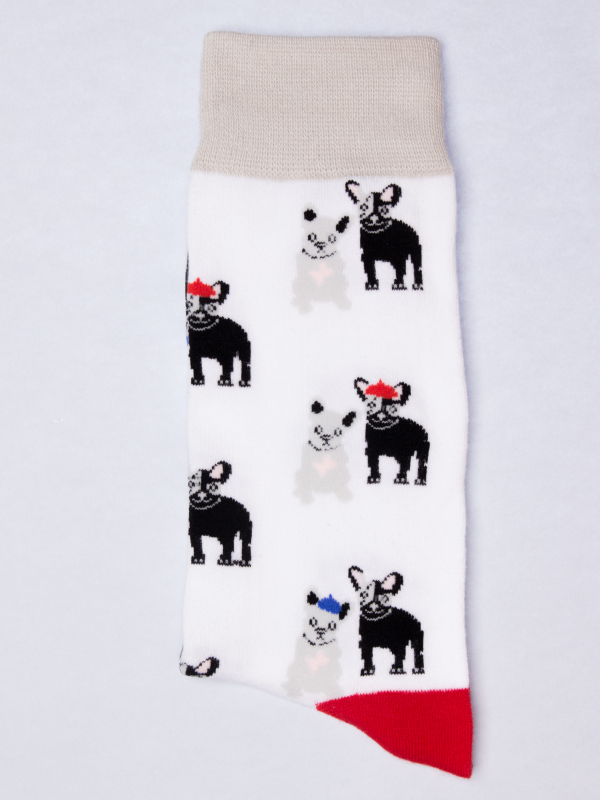 Socks with dogs pattern