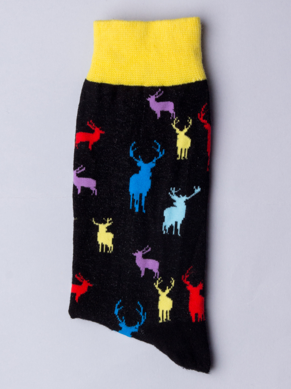 Socks with deer pattern