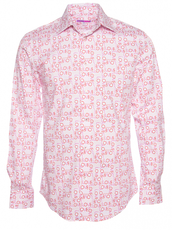 Men's regular fit shirt with love print