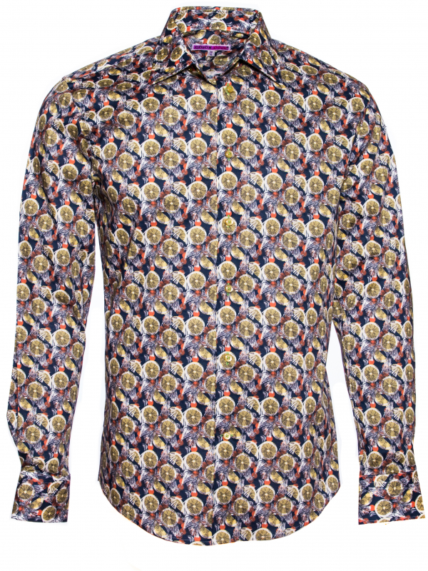 Men's regular fit shirt with citrus print