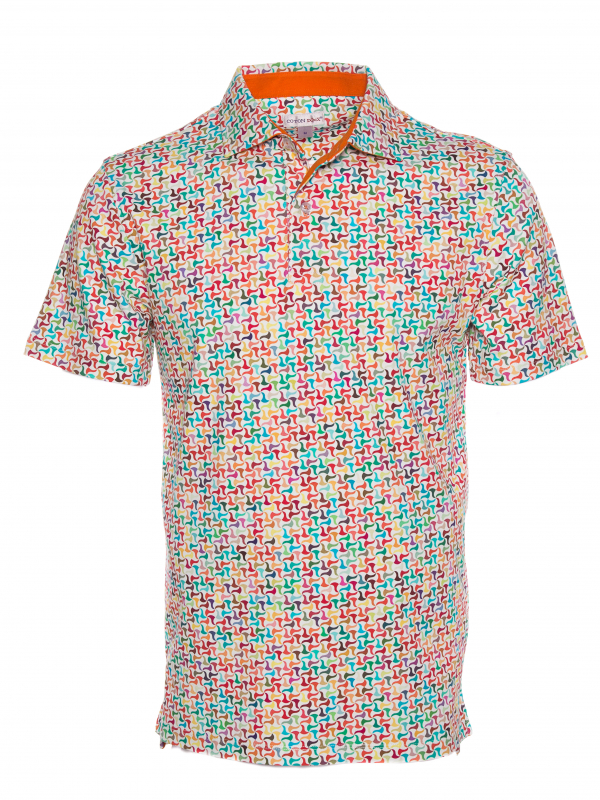 Regular fit polo with propeller print