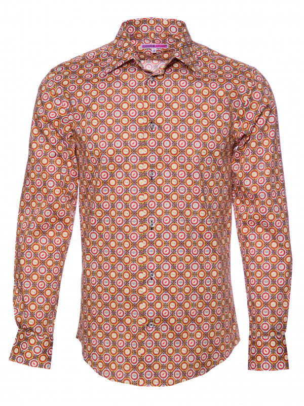 Men's regular shirt with ceramic print