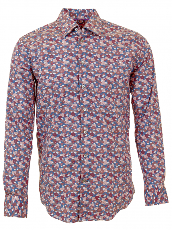 Men's slim fit shirt with water lily print