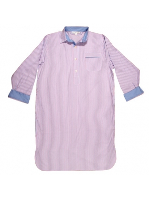 Women's pink striped night shirt