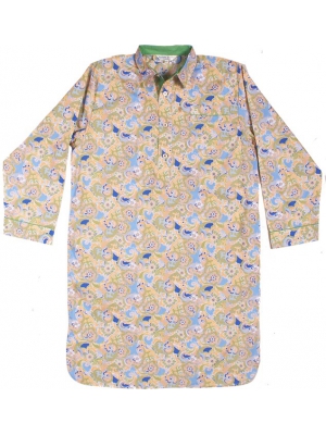 Blue and yellow flowered nightshirt