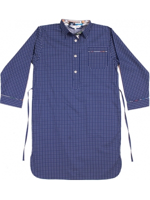 Blue dotted nightshirt guitar inner lining