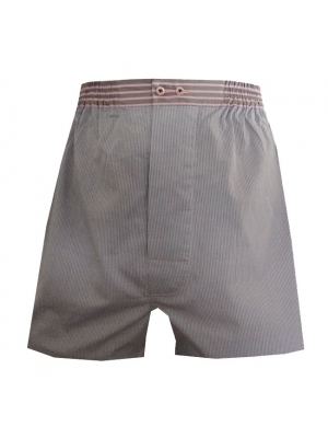 Grey boxer short with stripes