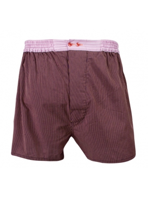 Brown boxer short with stripes
