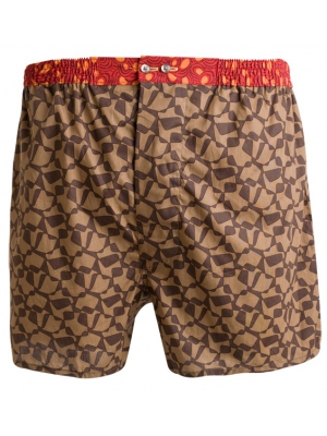 Boxer short with brown pattern