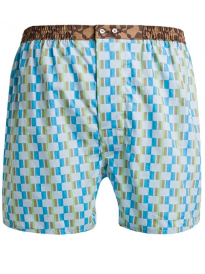 Sky blue boxer short with squares