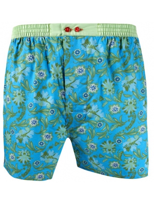 Sky blue boxer short with flowers pattern