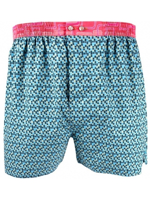 Blue boxer short with stripes