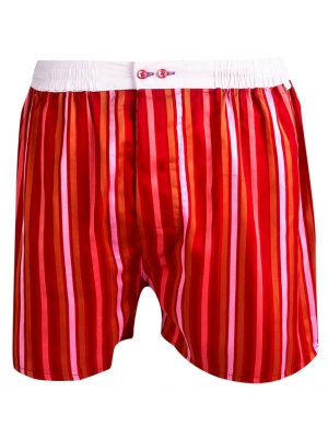 Red boxer short with stripes