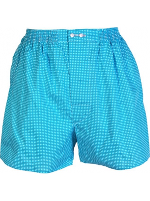 Sky blue boxer short with white dots