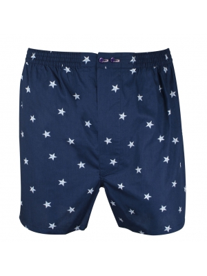 Blue boxer short with stars pattern