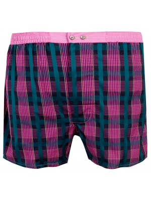 Checkered pink and blue boxer short