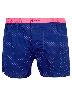 Blue boxer short with pink dots