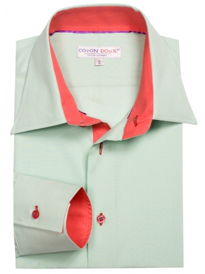 Men's fitted green shirt