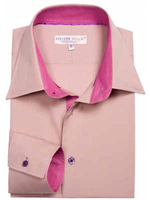 Men's fitted pink shirt