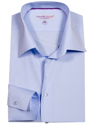 Men's fitted blue shirt