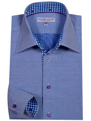 Men's fitted blue shirt