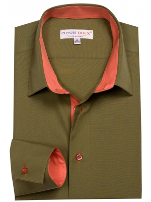 Men's fitted green shirt