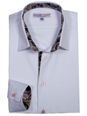Men's fitted white shirt