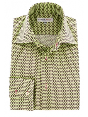 Men's limited edition shirt with green dots
