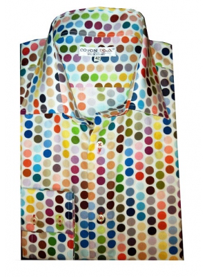 Men's limited edition shirt with multicolor dots