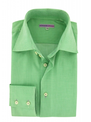Men's limited edition green striped shirt