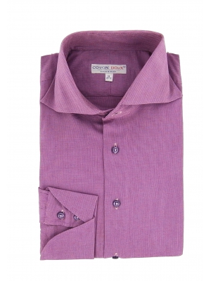 Regular shirt Italian collar Napolitan cuffs purple