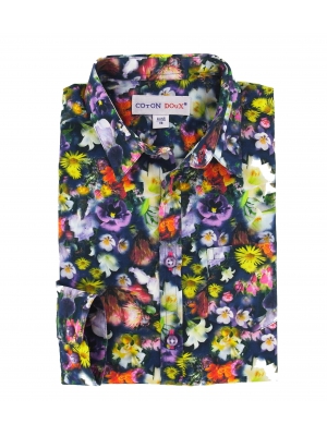 Kids shirt with multicolored flowers pattern