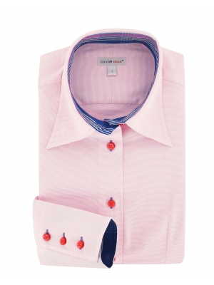 Women's pink and white striped shirt