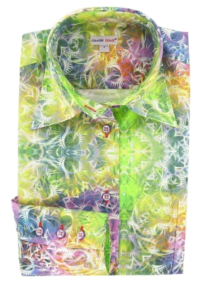 Women's shirt with multicolored prints