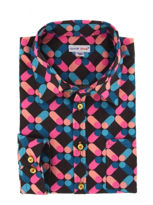 Children's multicolor patterned chocolate shirt