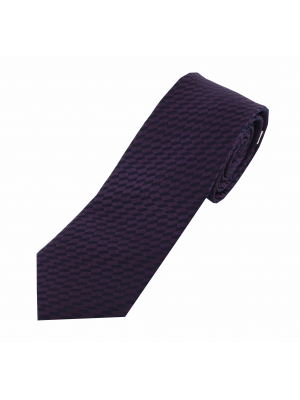 Purple and black checkered tie