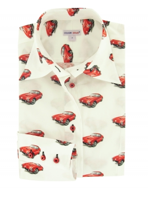 Women's Fitted shirt with FF CARS pattern