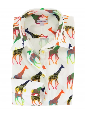 Women's Fitted shirt with GIRAFE pattern