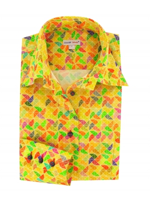 Women's Fitted shirt with MILL pattern
