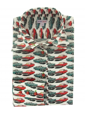 Women's Fitted shirt with CAR pattern