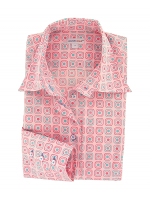 Women's Fitted shirt with MULTI-CUBES pattern