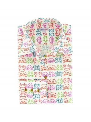 Women's Fitted shirt with arcade games pattern